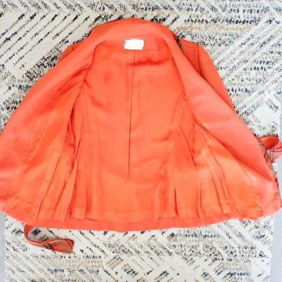 Phyllis De Trano Vintage Orange Blazer Jacket 1960's 70's Retro Womens Clothing - Picture 3 of 13